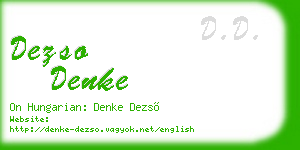 dezso denke business card