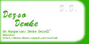dezso denke business card